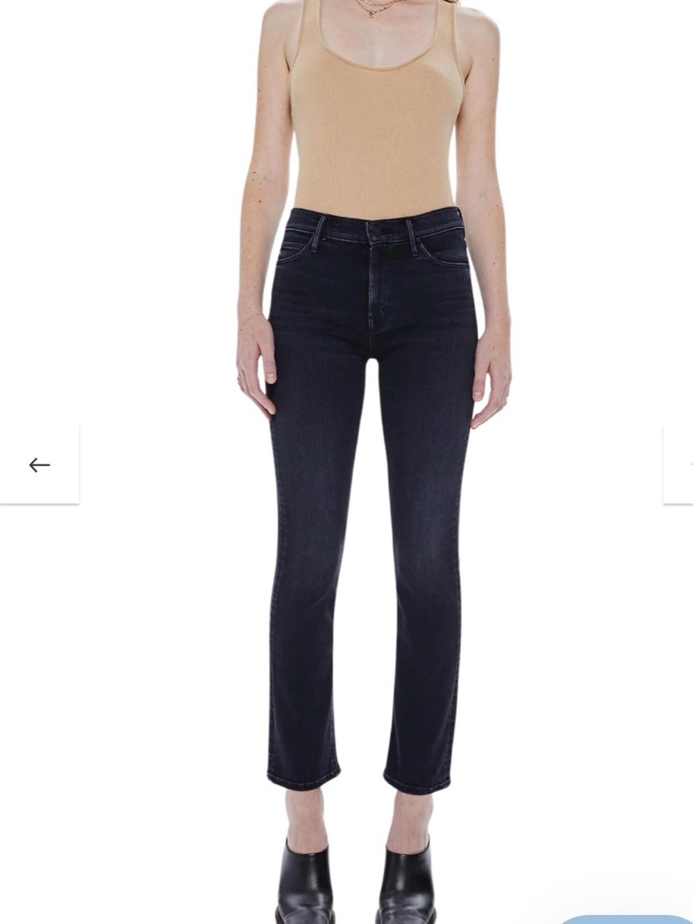 MOTHER THE MID RISE DAZZLER ANKLE IN DEEP END WOMENS CROPPED JEANS SZ 25